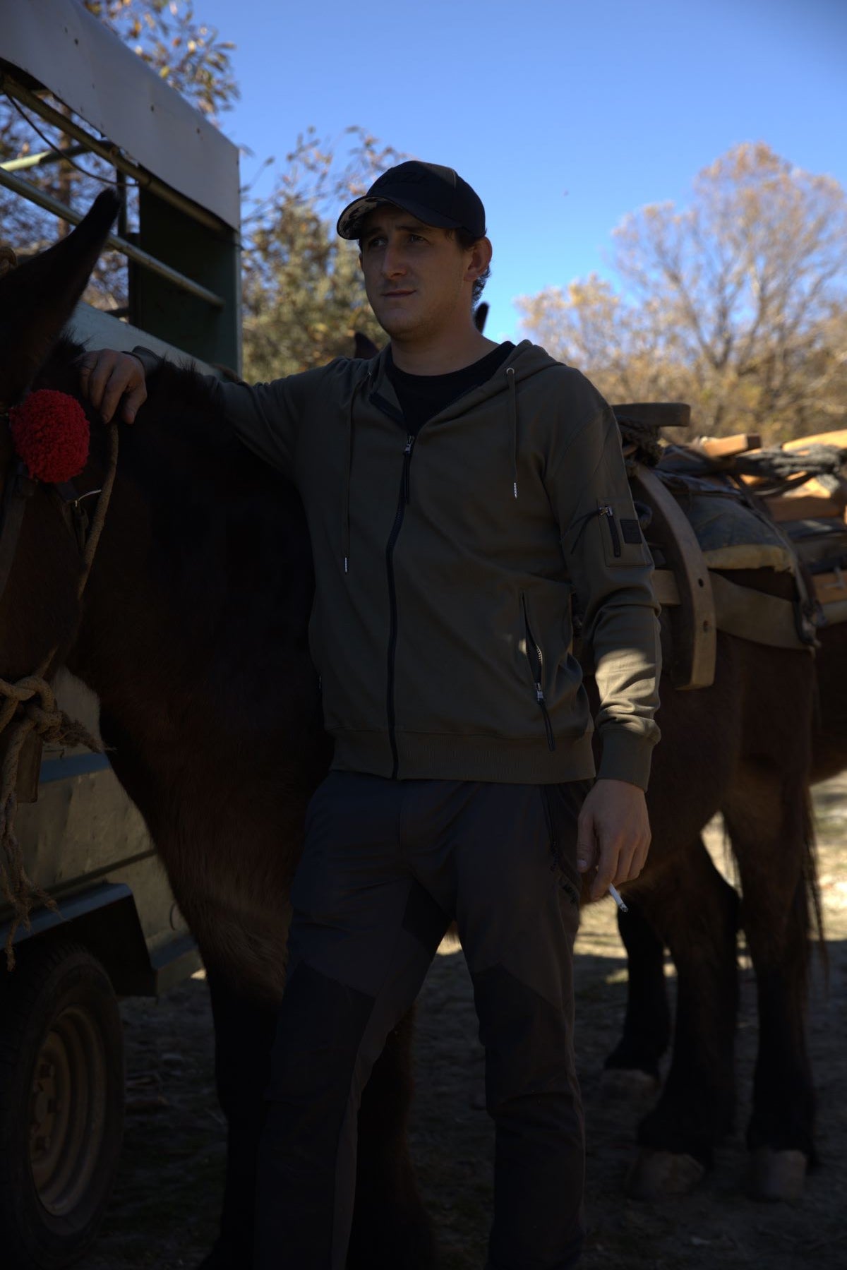 Veste à capuche Charles Kaki