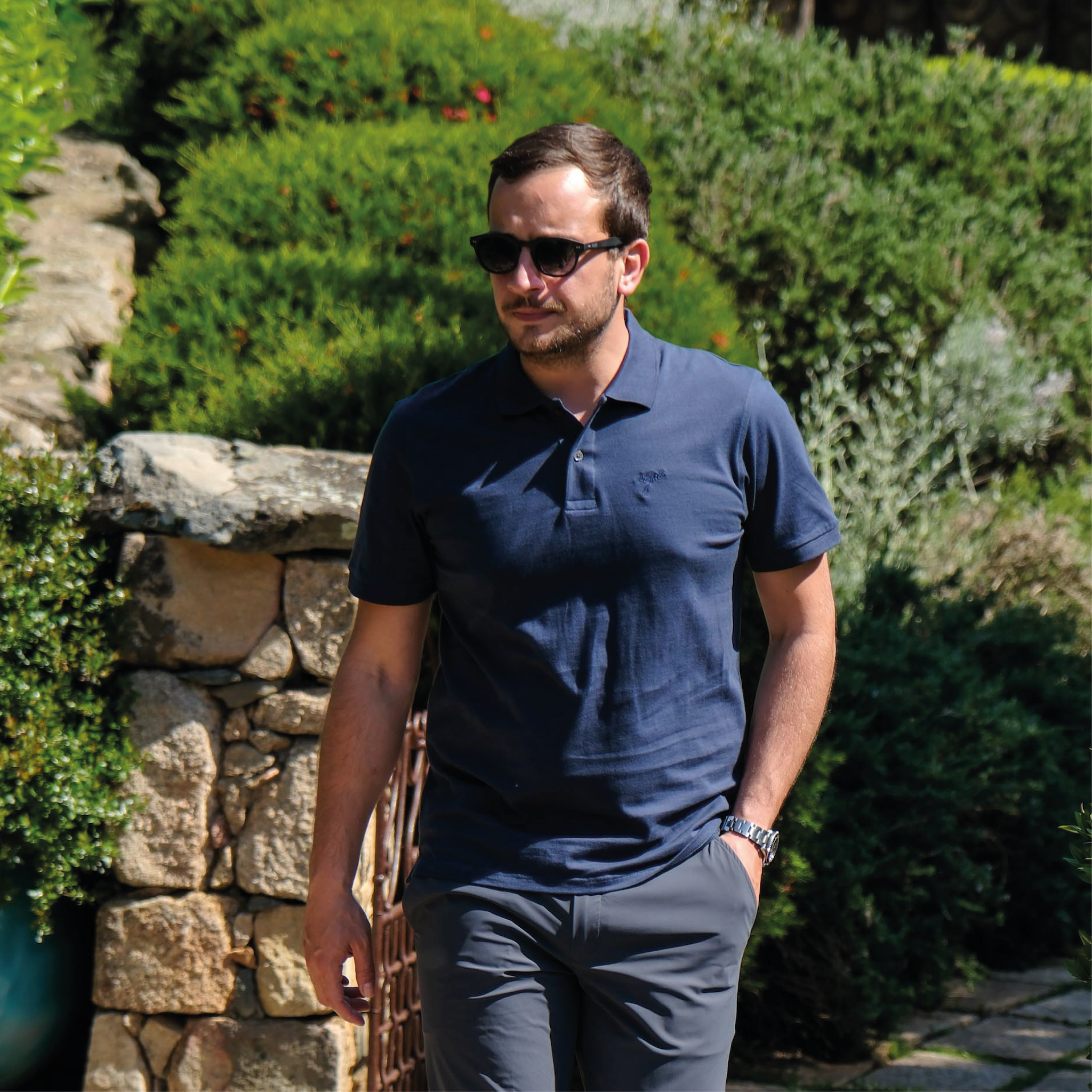 POLO COTON CLASSIQUE BLEU MARINE