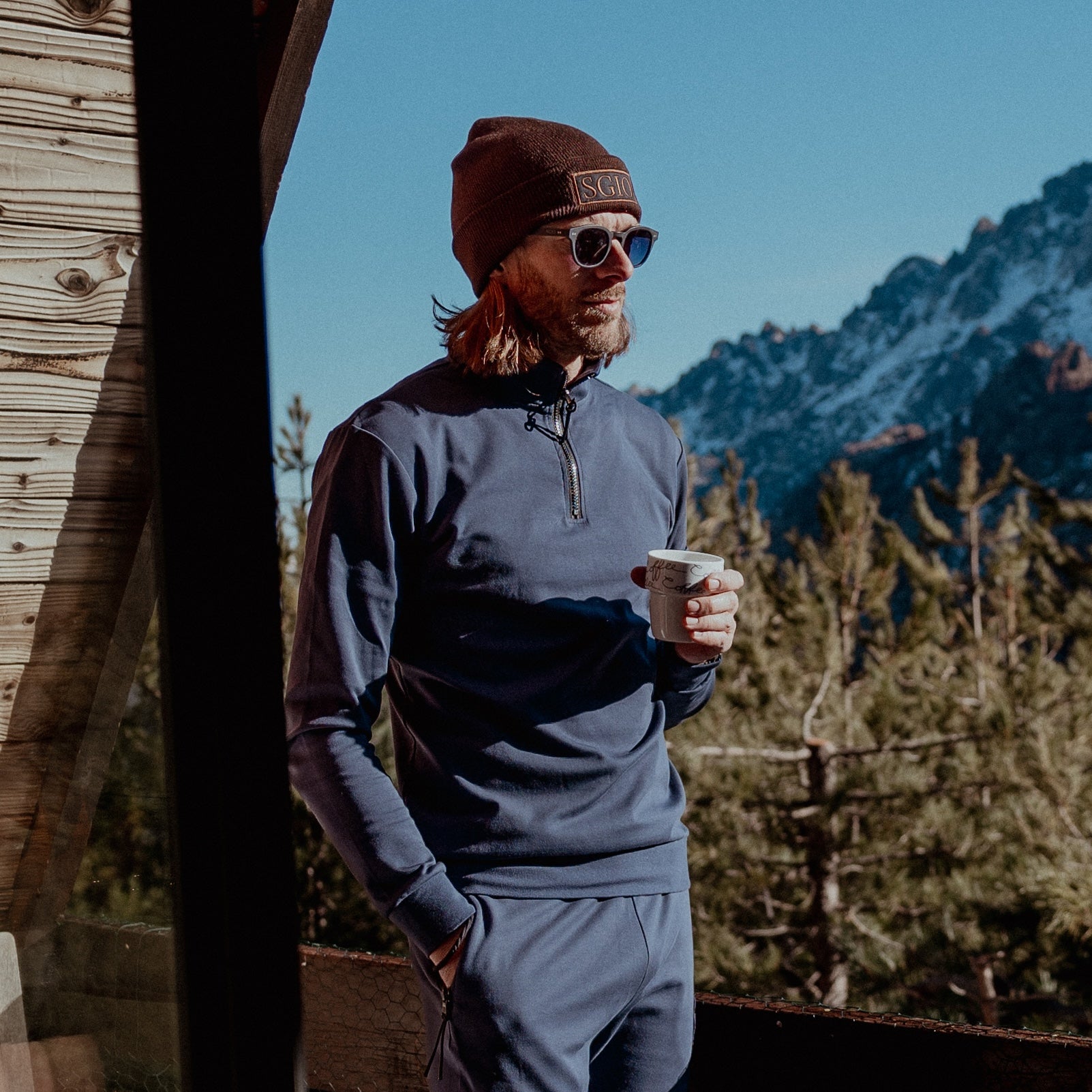 SWEAT CORSE COL CHEMINEE BLEU MARINE