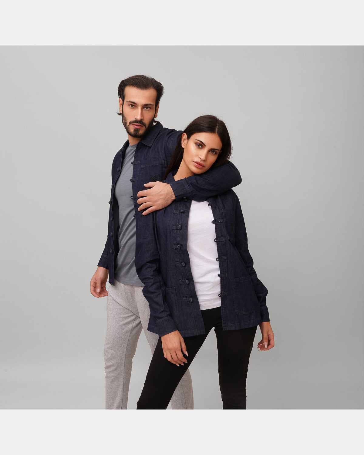 Bleu de chine denim SGIÒ, porté, seconde vue