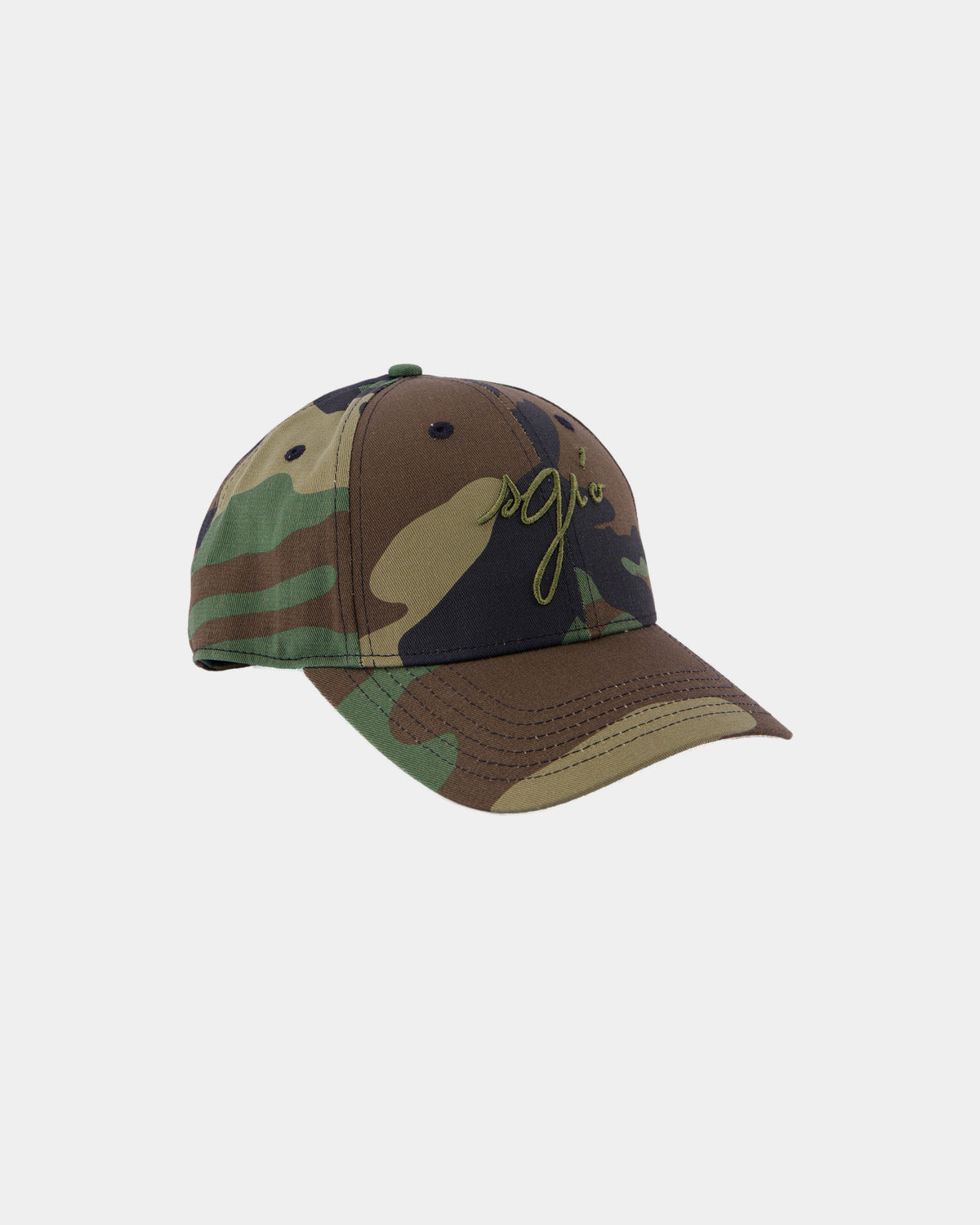 CASQUETTE CAMOUFLAGE COTON SGIO, vue de face sur fond clair