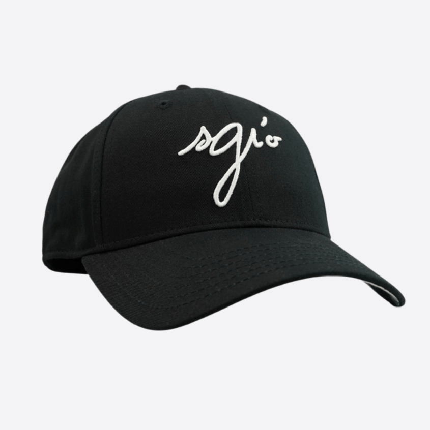 CASQUETTE COTON NOIR SGIO