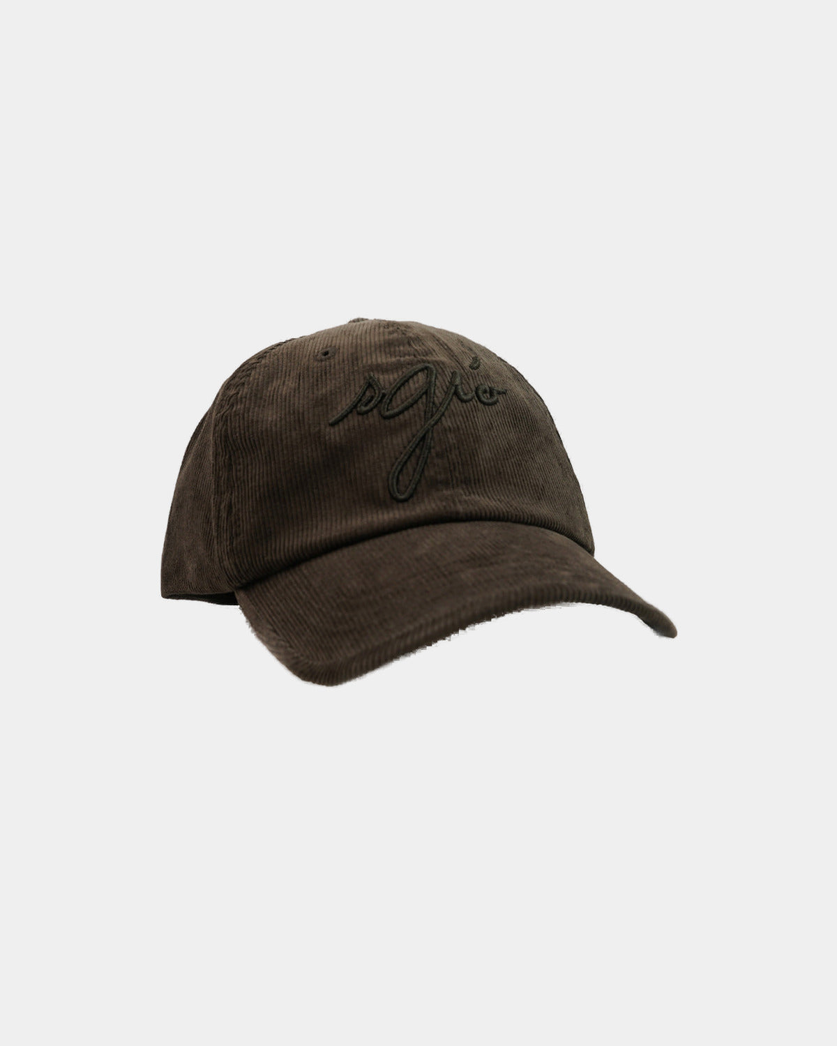 Casquette Corse en velours côtelé Marron, vue de face sur fond clair