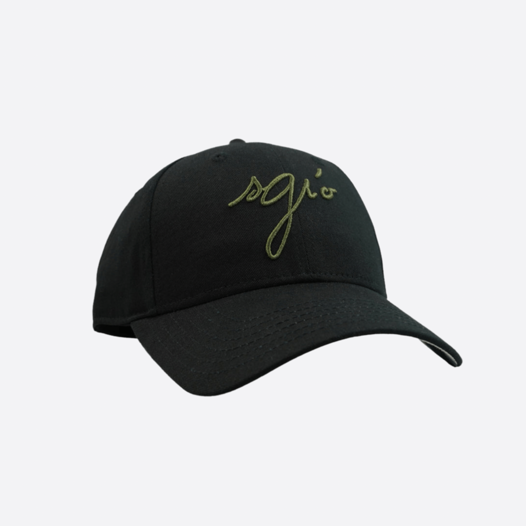 CASQUETTE COTON NOIR SGIO