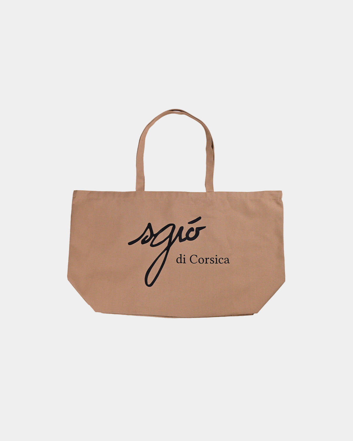 LE SAC CORSE BEIGE, vue de face sur fond clair