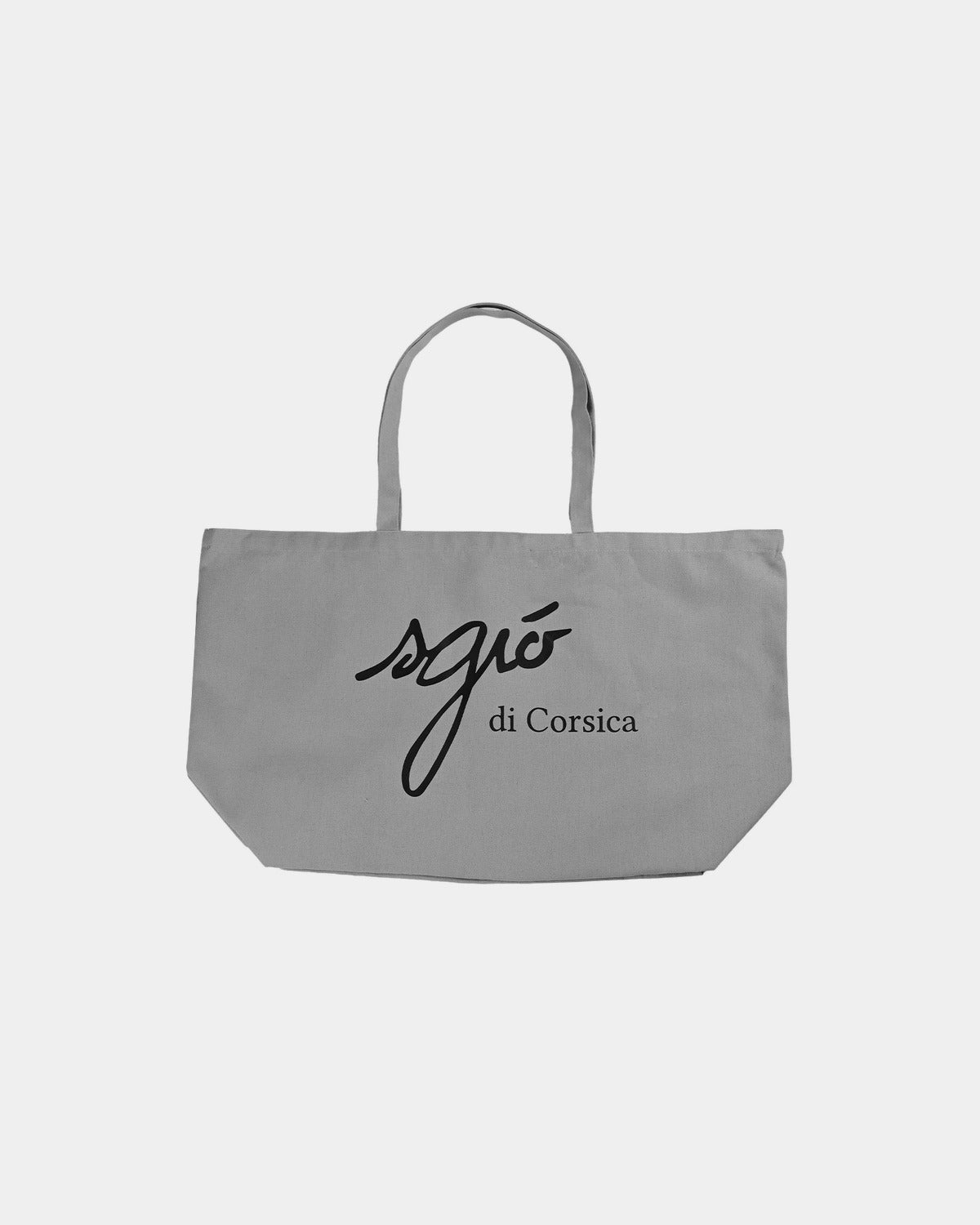 LE SAC CORSE GRIS, vue de face sur fond clair