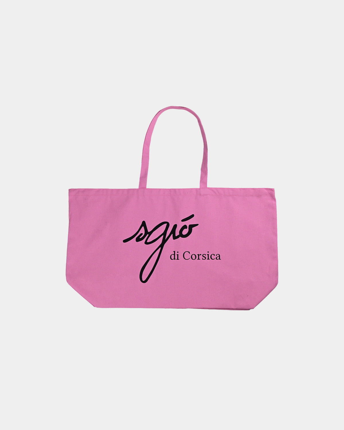 LE SAC CORSE ROSE, vue de face sur fond clair