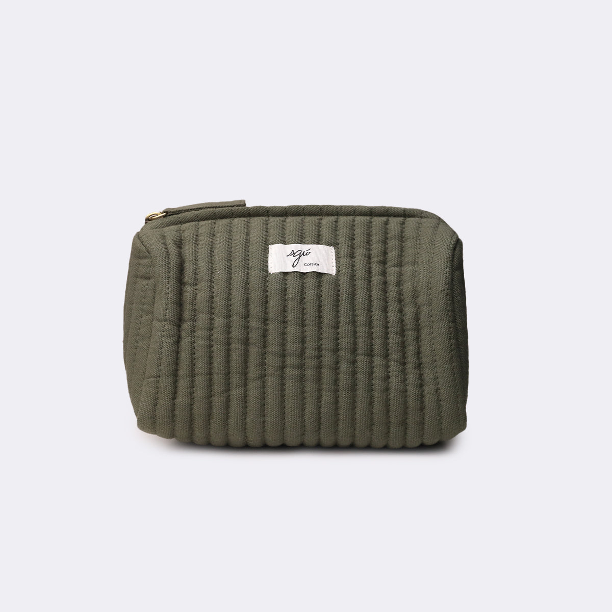 Pochette small en coton kaki