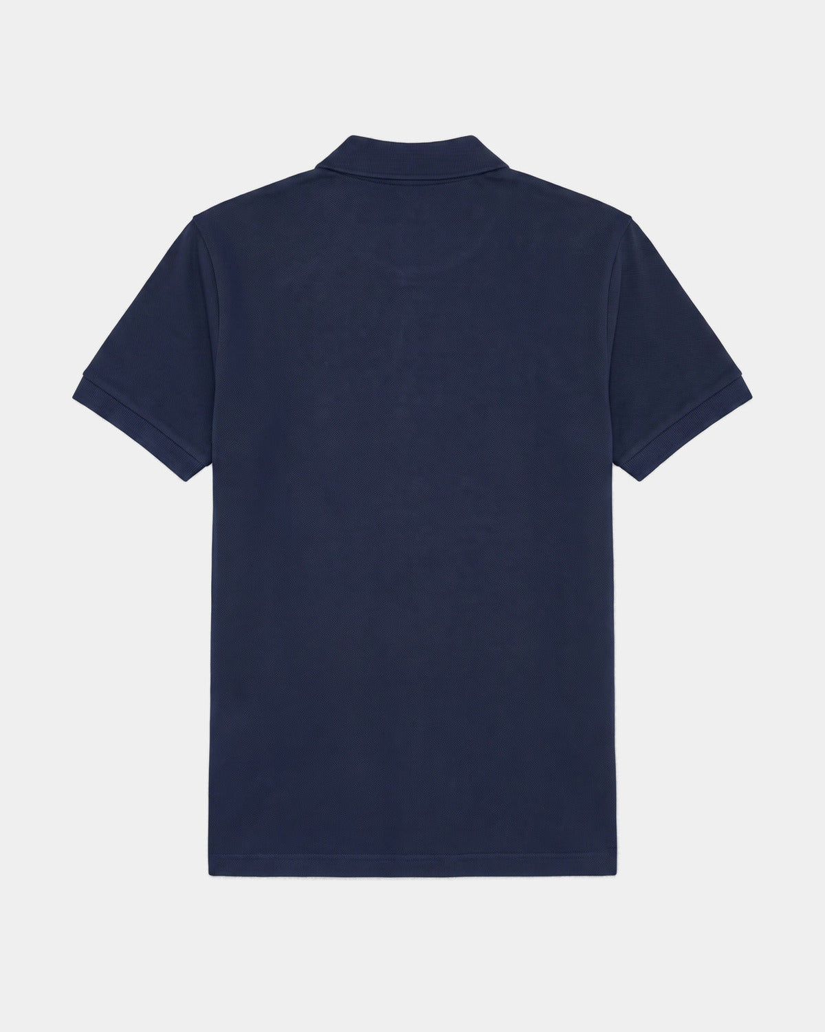 POLO COTON CLASSIQUE BLEU MARINE, vue de dos sur fond clair