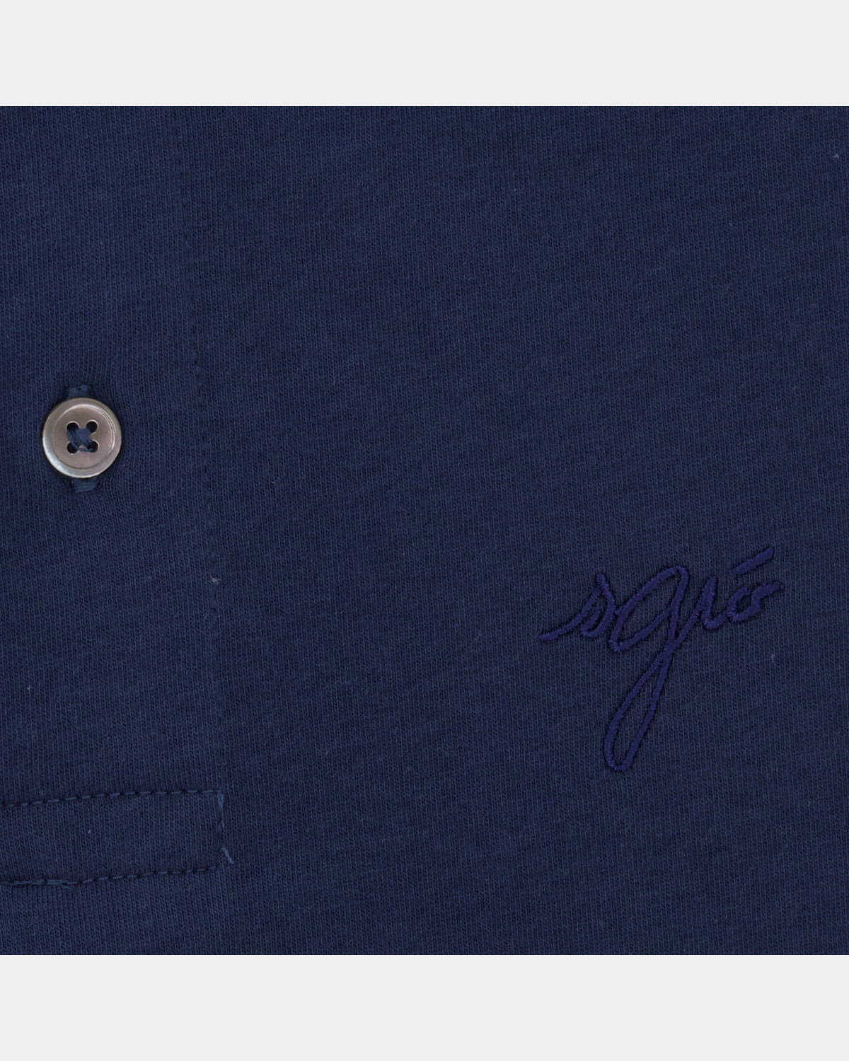 POLO COTON CLASSIQUE BLEU MARINE, autre vue