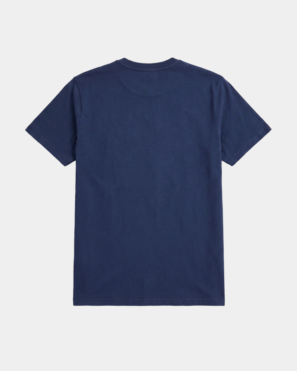 T-SHIRT CLASSIQUE BLEU, vue de dos sur fond clair