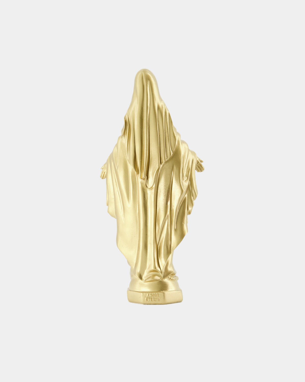 VIERGE MARIE DORE, vue de dos sur fond clair