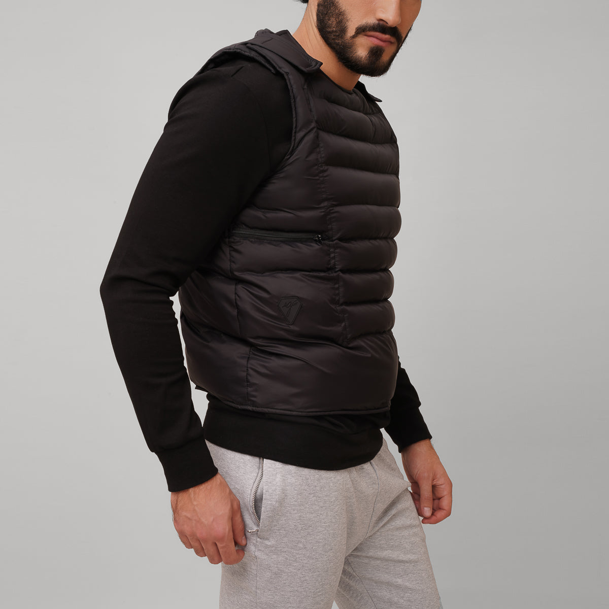 Doudoune sans manches à scratch homme femme