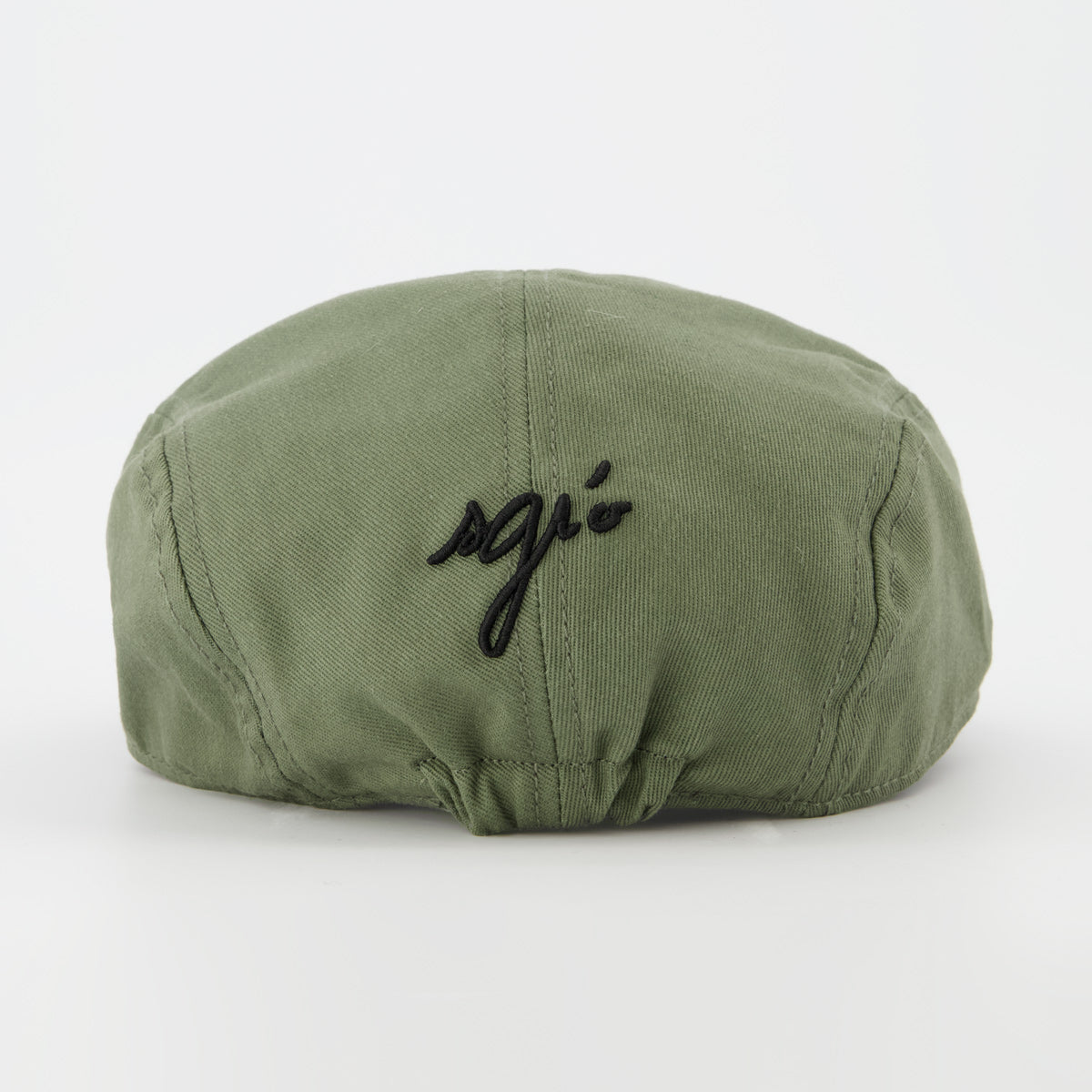 béret corse vert kaki broderie noire