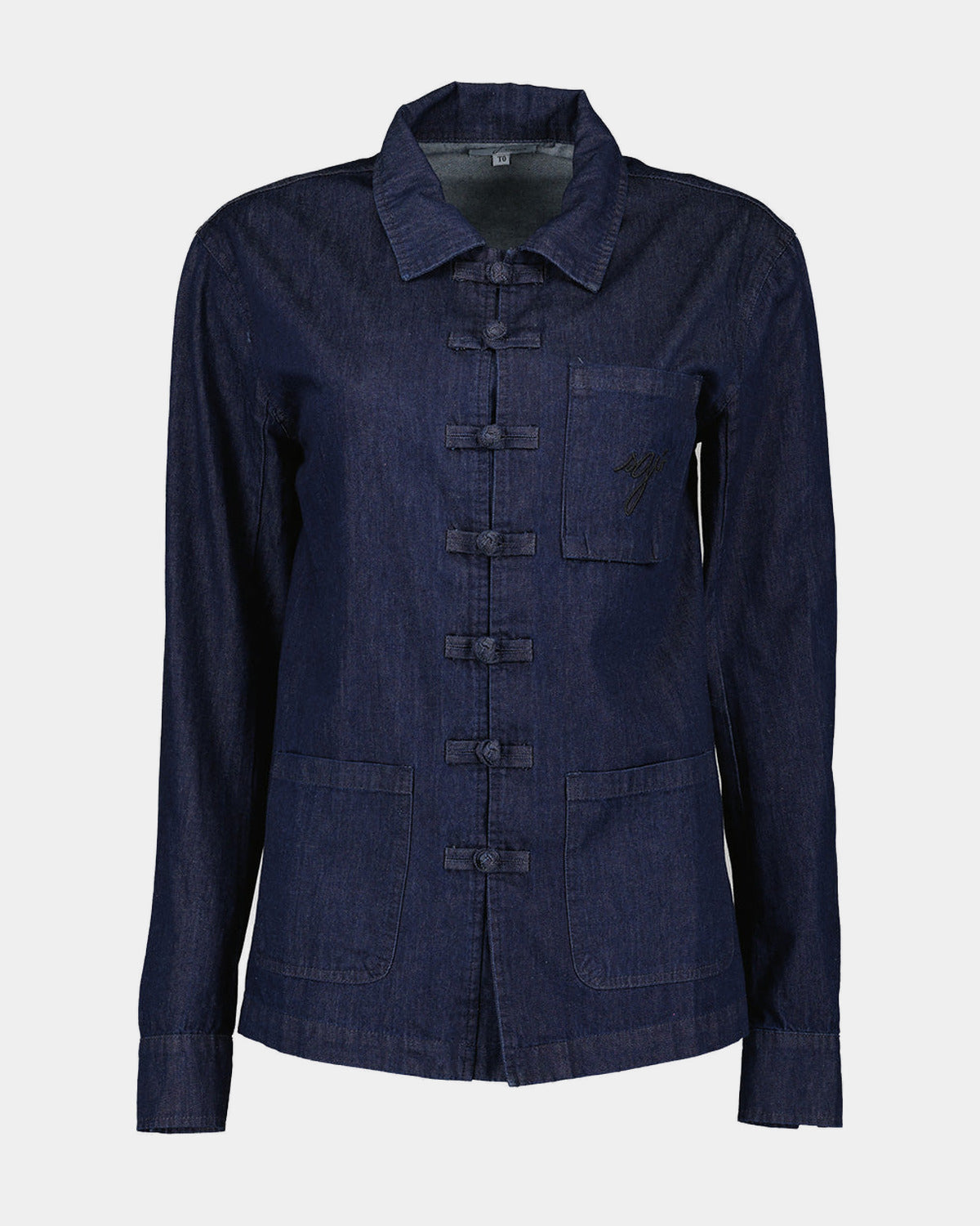 Bleu de chine denim SGIÒ, vue de face sur fond clair