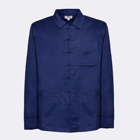 Veste bleu de Chine indigo de la marque corse SGIO – vêtement emblématique en teinte traditionnelle inspirée de l’identité insulaire et de l’héritage méditerranéen