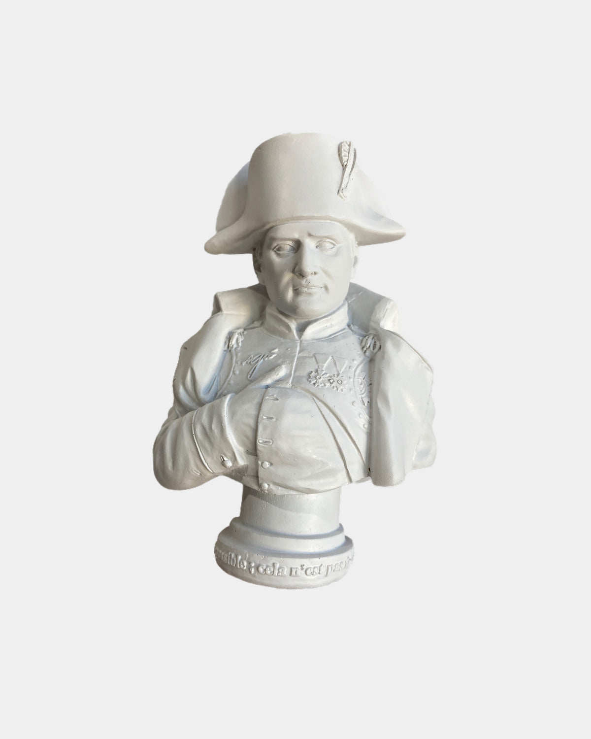 BUSTE NAPOLEON BLANC, vue de face sur fond clair