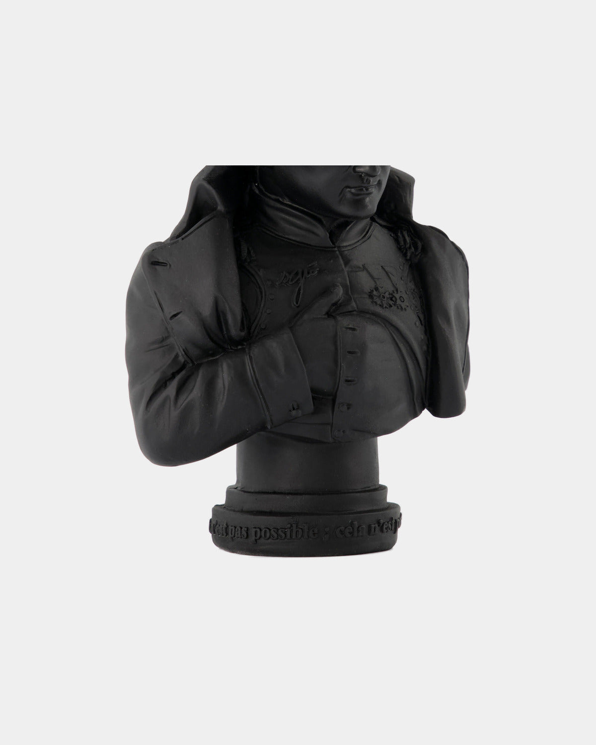 BUSTE NAPOLEON NOIR, vue de dos sur fond clair