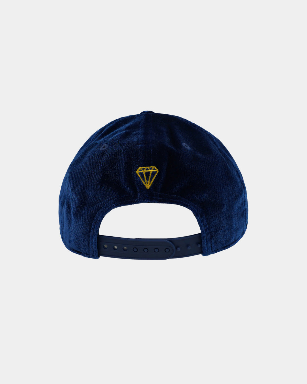 Casquette Corse en Velours Bleu, vue de dos sur fond clair
