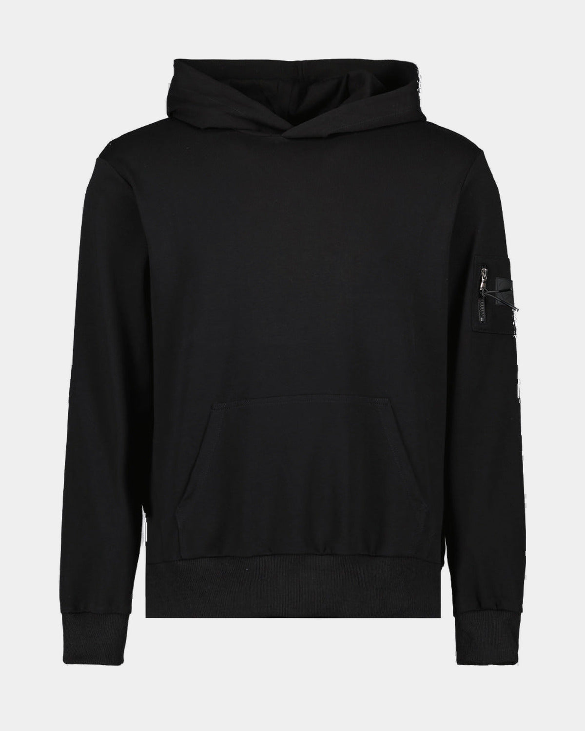 Hoodie Sébastien Noir, vue de face sur fond clair