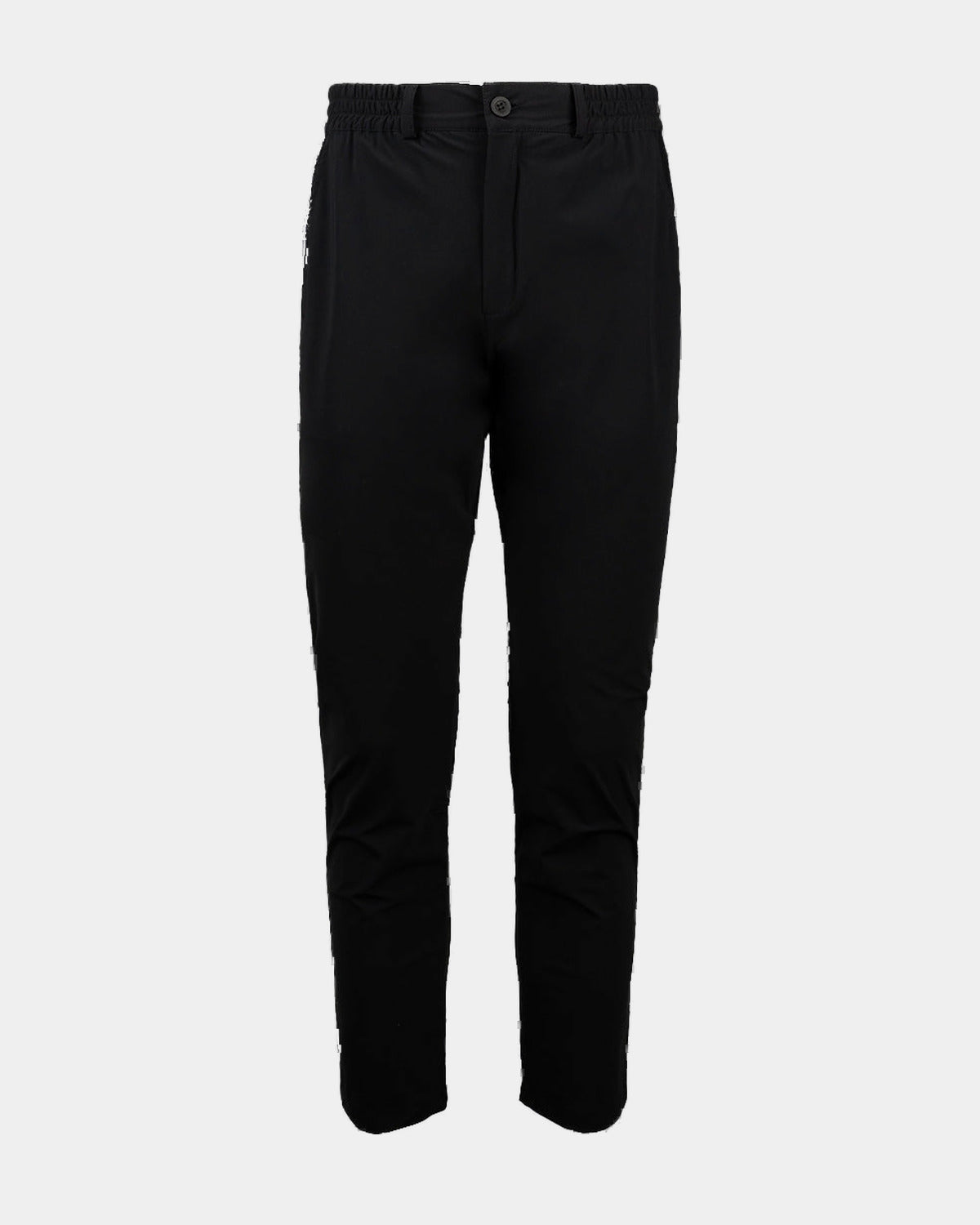 PANTALON LEON NOIR MAT, vue de face sur fond clair