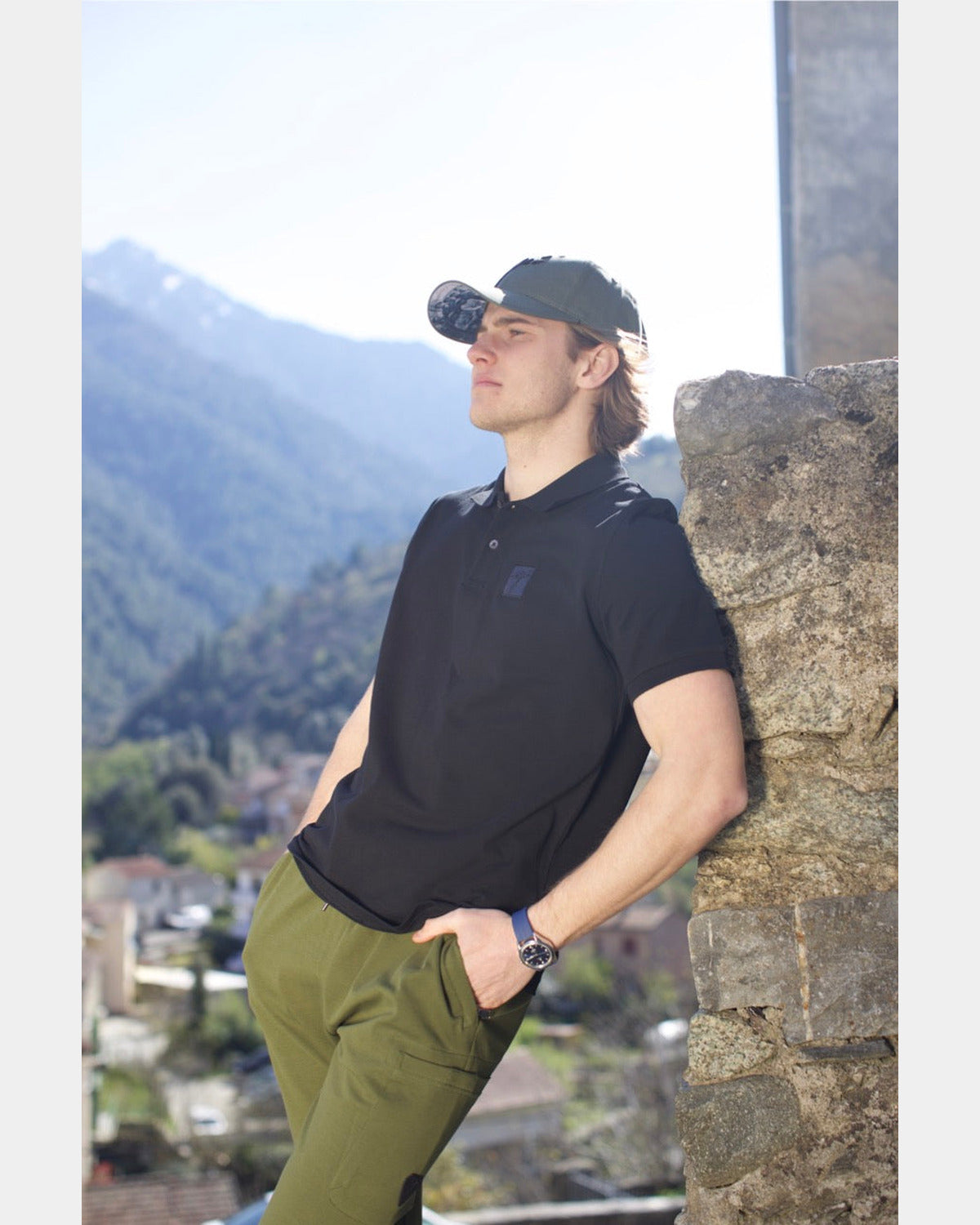 POLO HOMME COTON PIQUÉ NOIR, autre vue