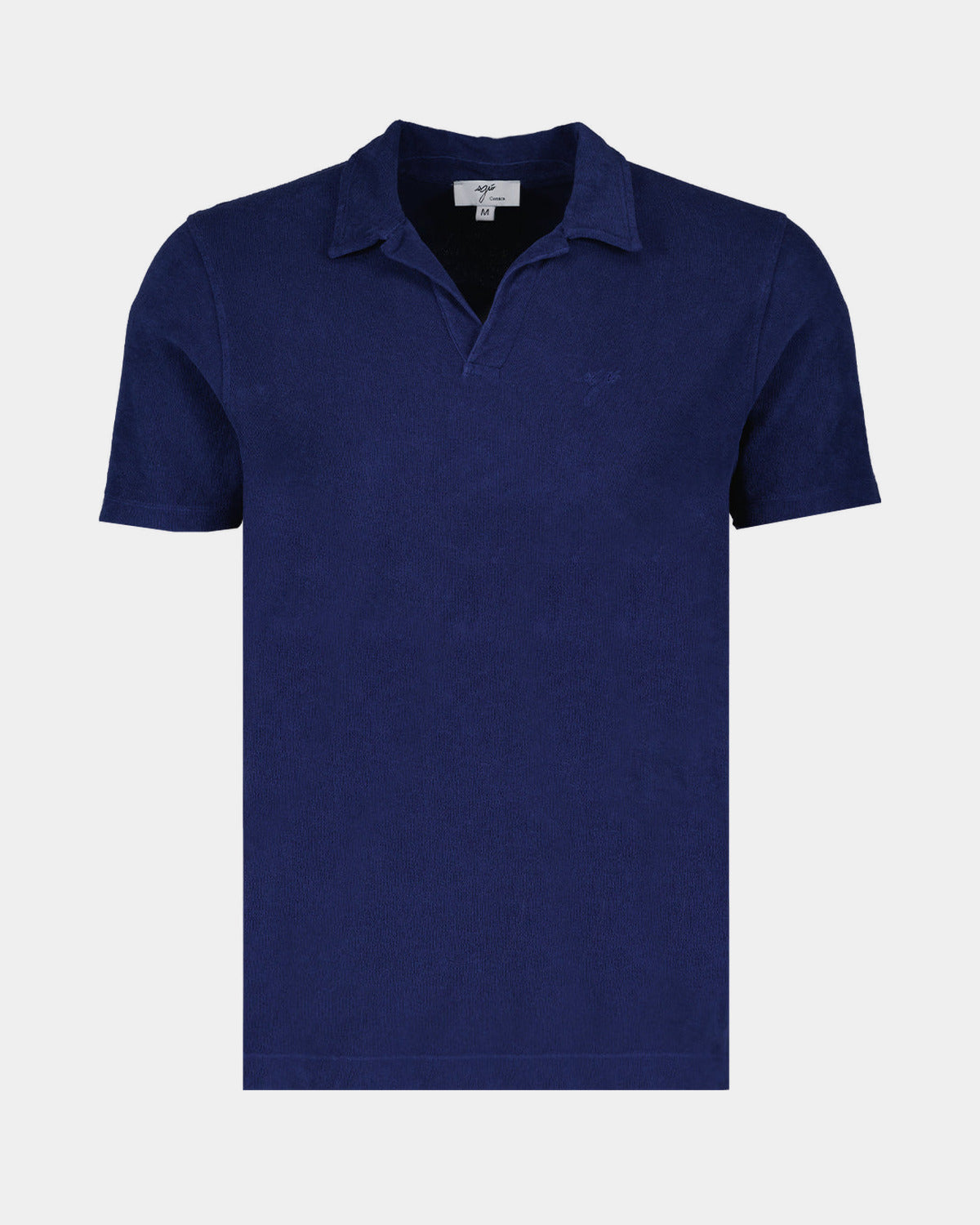 POLO SANTU EPONGE BLEU, vue de face sur fond clair