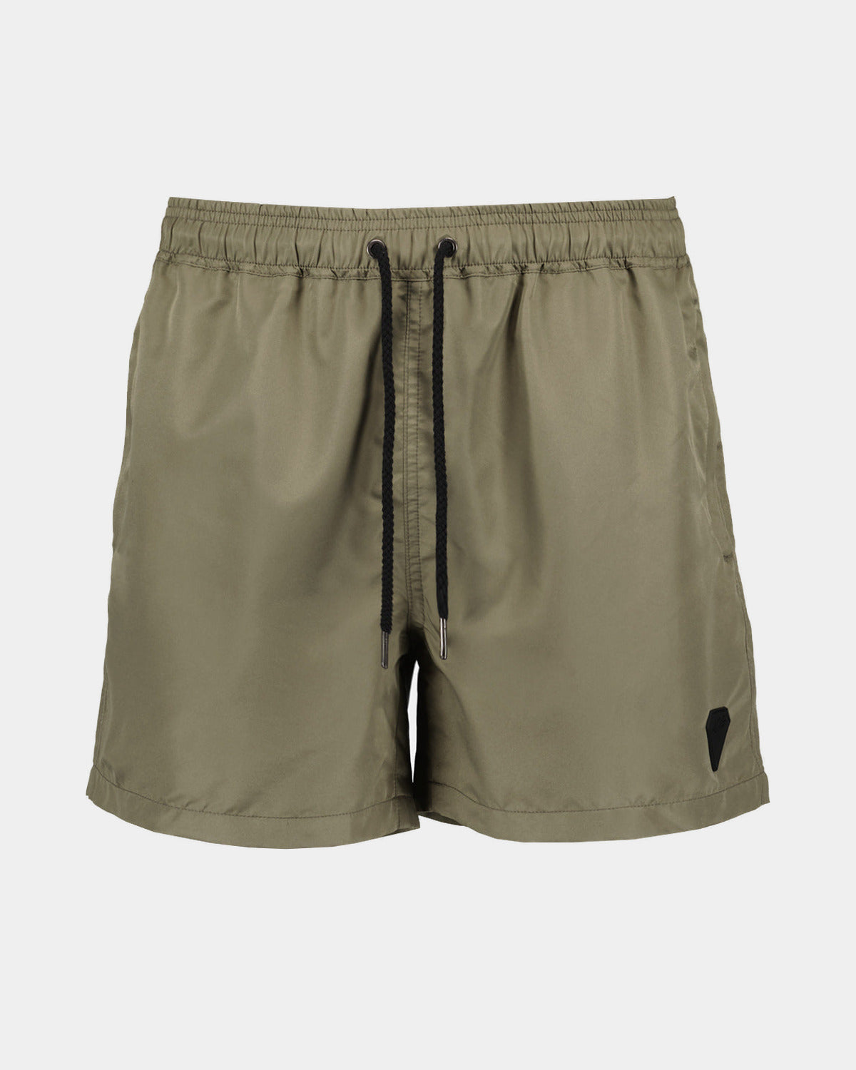 SHORT DE BAIN KAKI, vue de face sur fond clair