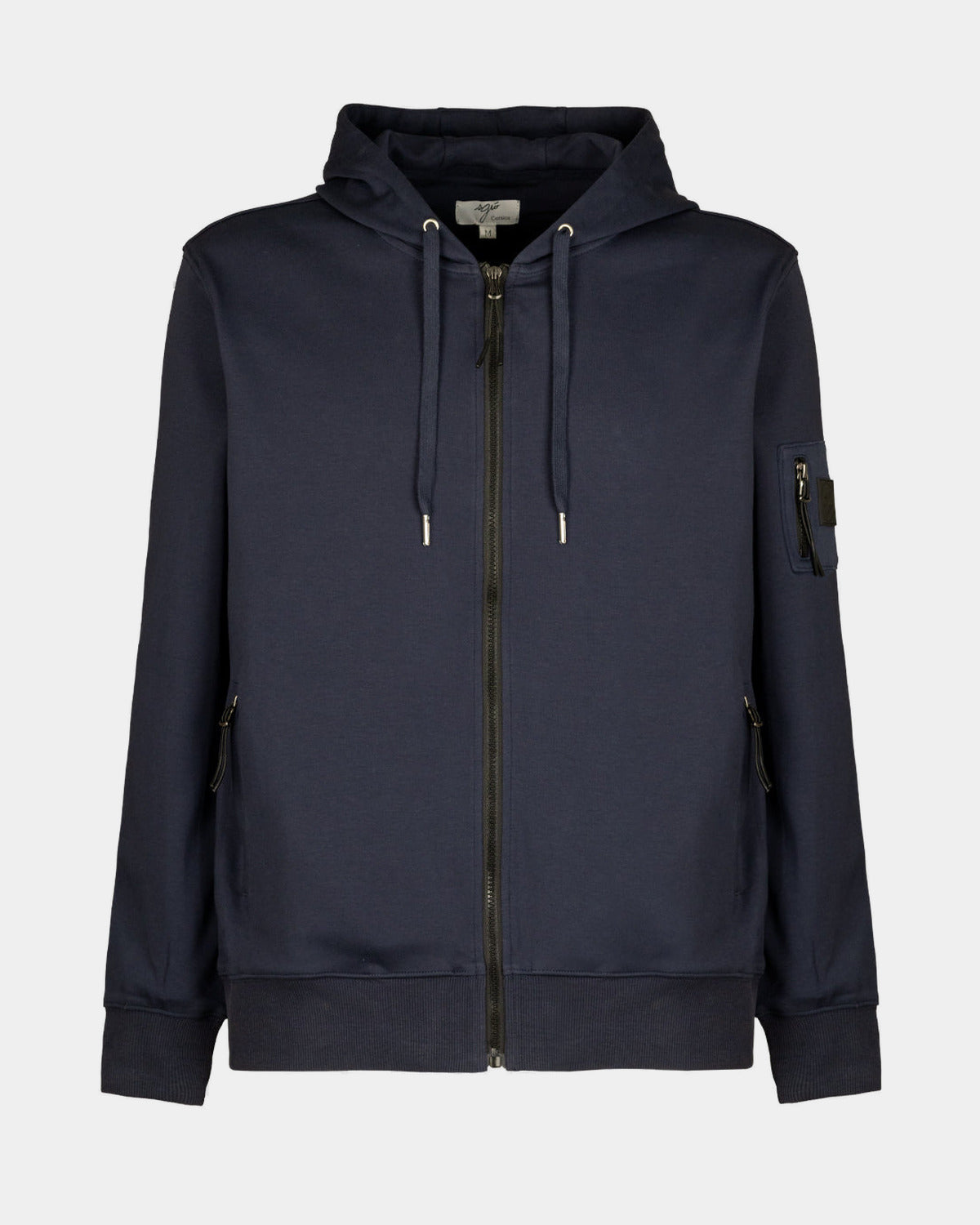VESTE A CAPUCHE CHARLES NAVY, vue de face sur fond clair