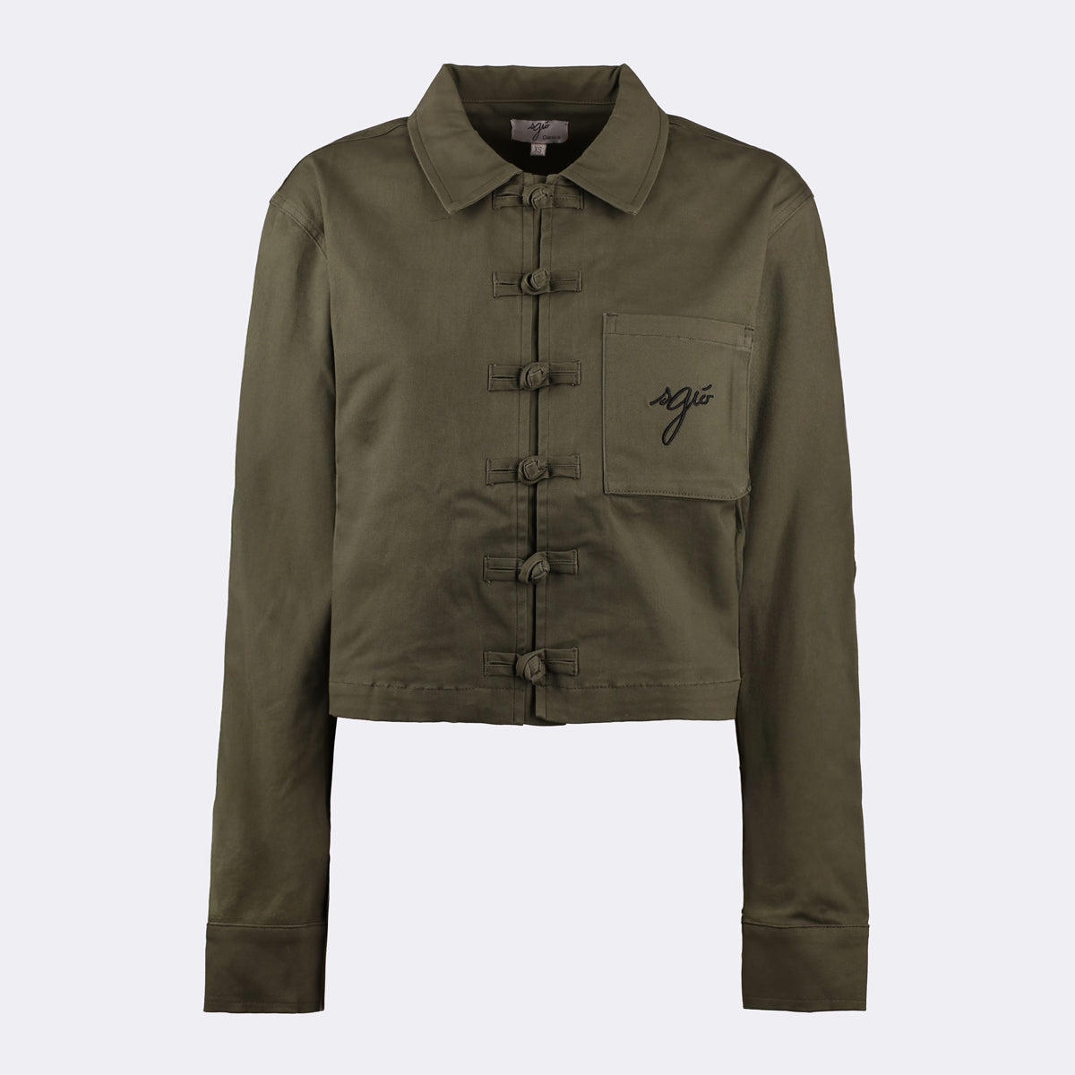 BLEU DE CHINE COURT EN COTON KAKI