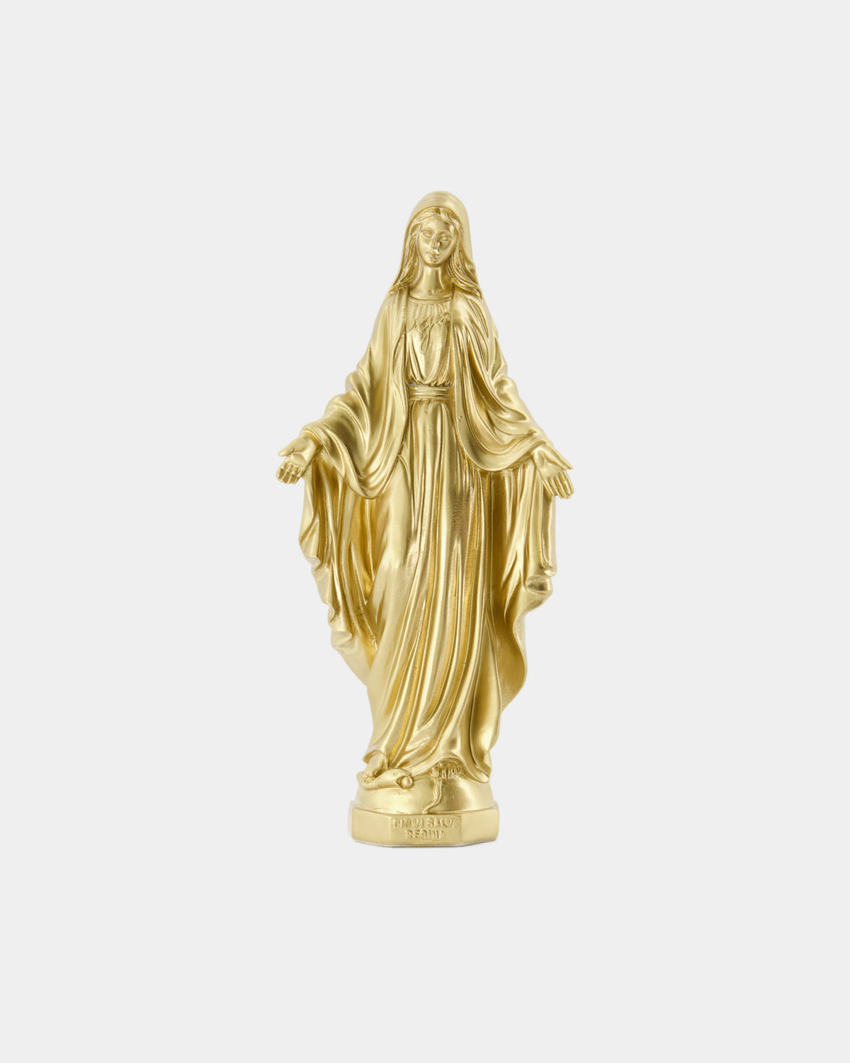 VIERGE MARIE DORE, vue de face sur fond clair