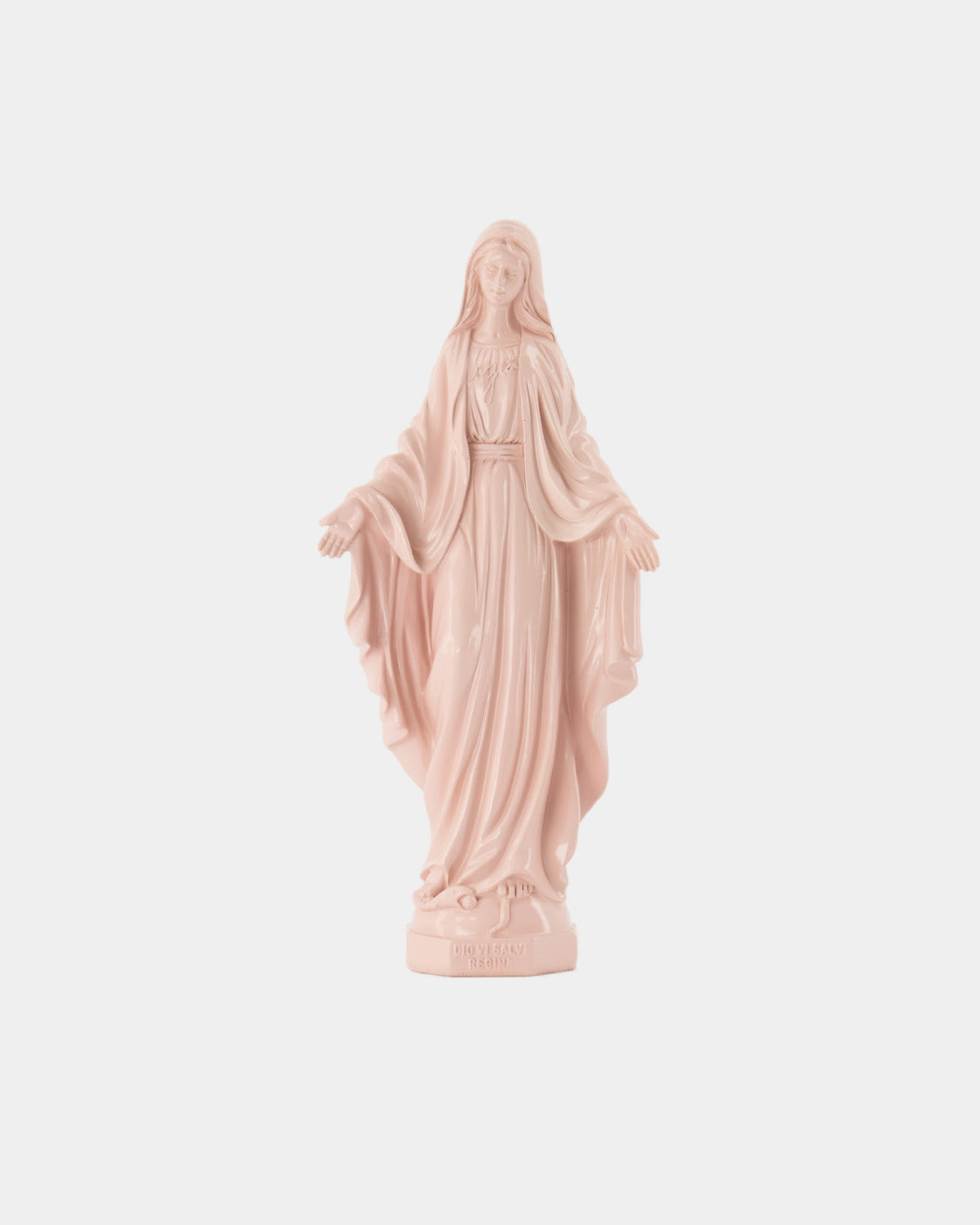VIERGE MARIE ROSE, vue de face sur fond clair